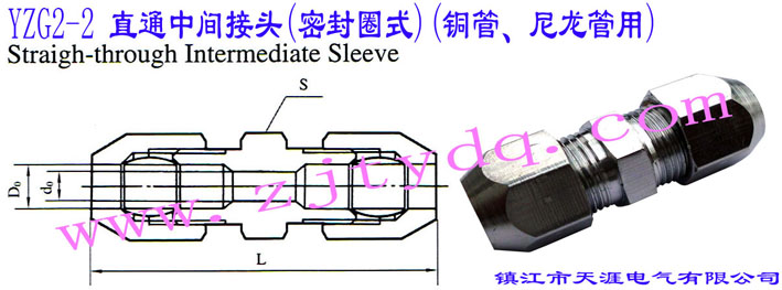 YZG2-2 ֱͨg^(ܷȦʽ)(~)Straight-through Intermediate Sleeve